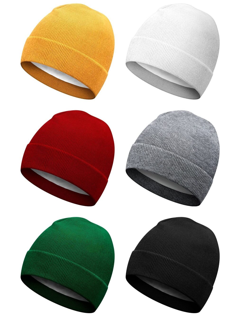 1067 Winter Satin Lined Beanie Hat Silk Lined Beanies Cuffed Plain Skull